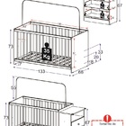 Berço Cômoda Para Colchão 60x130cm Beijinho Multimóveis Bb2870