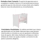 Berço De Bebê Com Rodízios E Suporte De Mosqueteiro Branco Ro