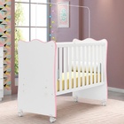 Berço De Bebê Com Rodízios E Suporte De Mosqueteiro Branco Ro