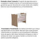 Berço De Rodinhas Com Suporte De Mosqueteiro Retrô Mavie Bran