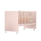 Berço Doce Sonho Com Rodízio Rosa Acetinado - Qmovi