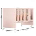 Berço Doce Sonho Com Rodízio Rosa Acetinado - Qmovi