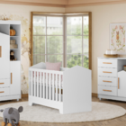 Berço E Mini Cama Colchão Incluso Multifuncional Moderno Bran