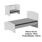 Berço Eloa Mini Cama Carolina Baby Cor Branco Amadeirado