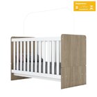 Berço Em Mdf Com Grade Fixa Labirinto Rústico/branco