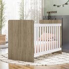 Berço Em Mdf Com Grade Fixa Labirinto Rústico/branco