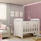 Berço Estrela 3 Em 1 Branco Com Rodízios - Gelius