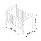 Berço Estrela 3 Em 1 Branco Madeirado - Gelius