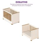 Berço Evolutivo 2 Em 1 Com Grades Palito Em Madeira Maciça Ba