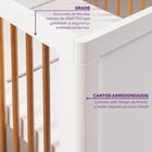 Berço Evolutivo 2 Em 1 Com Pés E Palitos  Em Madeira Maciça B