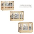Berço Evolutivo Redondo Mini Cama 3 Em 1 Encanto Nature