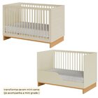 Berço Infantil 2 Em 1 Mdf/madeira Maciça Cubo Areia