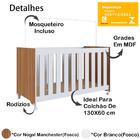 Berço Infantil Com Rodizios La002 Comm