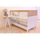 Berço Infantil Dengo Divicar Branco Acetinado/carvalho Treviso