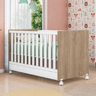 Berço Infantil Mini Cama Mdp Com Rodízios Doce Mel Carvalho/b