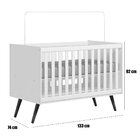 Berço Infantil Mini Cama Mdp/mdf Magia Freijó/branco Acetinado