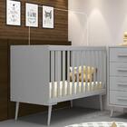 Berço Love Baby Com 3 Regulagens Ee Altura Cinza