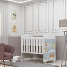 Berço Lua Mundo Encantado Com Rodízios 2 Em 1 Branco - Gelius