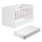 Berço Marsha Branco Com Colchão