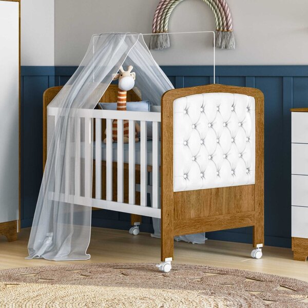 Berço Mini Cama 100% Mdf  Com Colchão Allegra Capitone Ii Tig