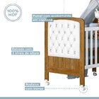 Berço Mini Cama 100% Mdf  Com Colchão Allegra Capitone Ii Tig