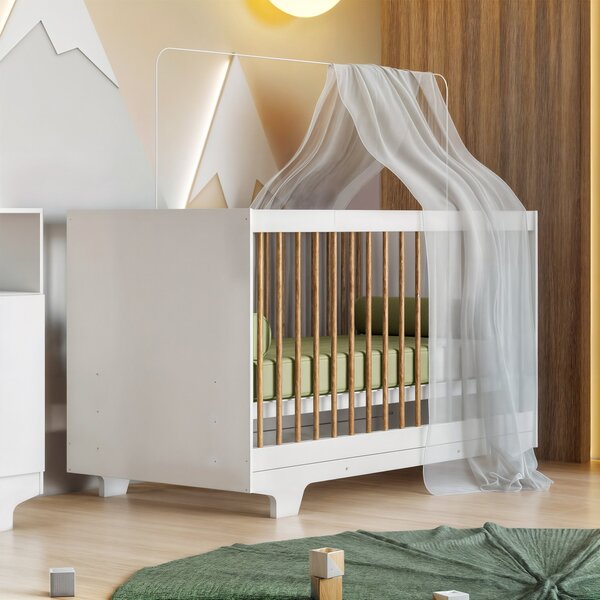Berço Mini Cama 100% Mdf Com Colchão Flocos