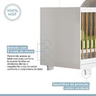 Berço Mini Cama 100% Mdf Com Colchão Flocos