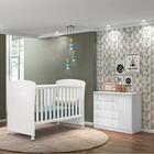 Berço Mini Cama 2484 E Comoda 2561 Doce Sonho Com Colchao E R