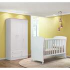 Berço Mini Cama 2484 E Guarda Roupa 2617 Doce Sonho Com Rodiz