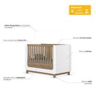 Berço Mini Cama 2 Em 1 Aconchego Branco/jequitibá - Henn