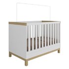 Berço Mini Cama 2 Em 1 Americano Em Mdf Louis Móveis Peroba B
