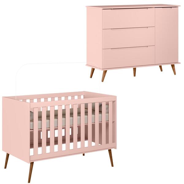 Berço Mini Cama 2 Em 1 E Comoda Lunnah Plla