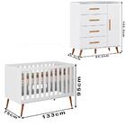 Berço Mini Cama 2 Em 1 E Comoda Nooah Plla