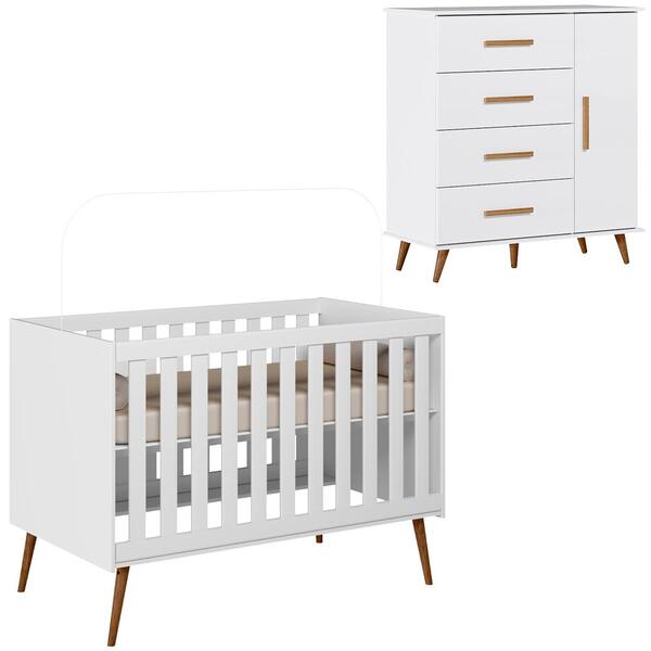 Berço Mini Cama 2 Em 1 E Comoda Nooah Plla