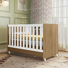 Berço Mini Cama 2 Em 1 Encanto Nature Branco Plla