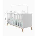 Berço Mini Cama 3 Em 1  Retrô Lecce Móveis Bonatto Branco
