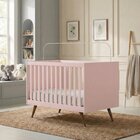 Berço Mini Cama 3 Em 1 Americano 100% Mdf Ayla Rosê