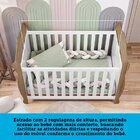 Berço Mini Cama 3 Em 1 Americano 100% Mdf Cocada Branco/carva