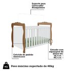 Berço Mini Cama 3 Em 1 Americano 100% Mdf Cocada Branco/carva