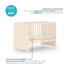 Berço Mini Cama 3 Em 1 Americano 100% Mdf Helena Off White
