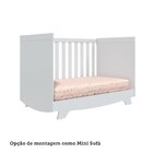 Berço Mini Cama 3 Em 1 Americano 100% Mdf Kakau Retrô Branco
