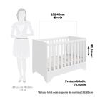 Berço Mini Cama 3 Em 1 Americano 100% Mdf Popy Retrô Móveis P