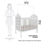 Berço Mini Cama 3 Em 1 Com Capitonê 100% Mdf Maya Espresso Mó