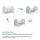 Berço Mini Cama 3 Em 1 Com Capitonê 100% Mdf Maya Espresso Mó