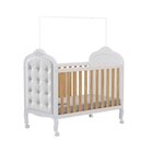 Berço Mini Cama 3 Em 1 Com Capitonê 100% Mdf Maya Espresso Mó