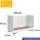 Berço Mini Cama 3 Em 1 E Colchao Aft011 Comm