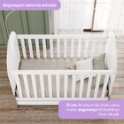 Berço Mini Cama 3 Em 1 Mdf/mdp Magia Branco/marrom