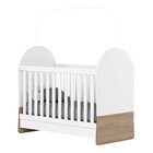 Berço Mini Cama 3 Em 1 Mdf/mdp Magia Branco/marrom