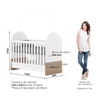 Berço Mini Cama 3 Em 1 Mdf/mdp Magia Branco/marrom