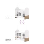Berço Mini Cama 3 Em 1 Mdf/mdp Magia Branco/marrom